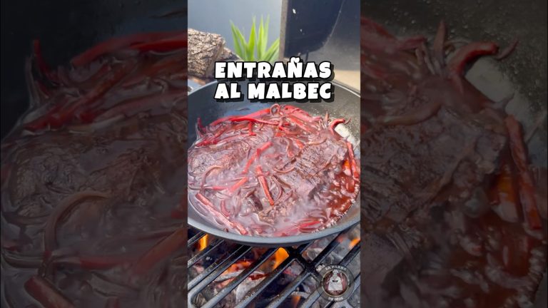 ENTRAÑAS AL MALBEC 🍷 #asado #parrilla #malbec