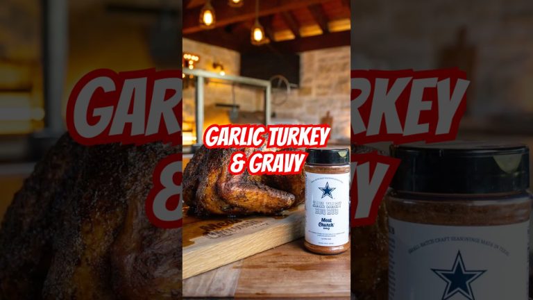 Delicious Garlic Turkey & Gravy. Recipe below + link to the full video & 20 other turkey recipes!