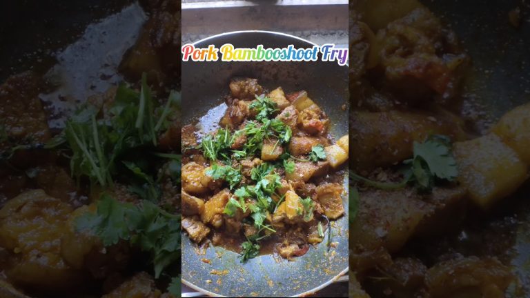 Gahori lgt Khorisa| Pork Bambooshoot Fry#pork#porkrecipe#shorts#porkfry#assam#trending#food