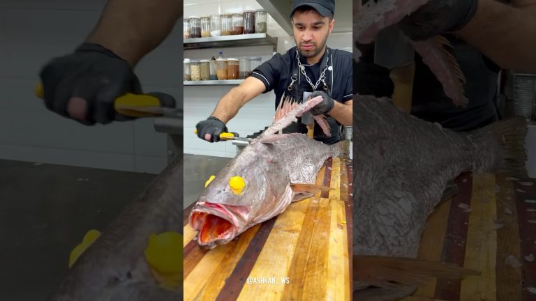 Southern Special: Argyrosomus regius fish with rice recipe🐟🐬🍚🔥#shorts #food #fish #seafood