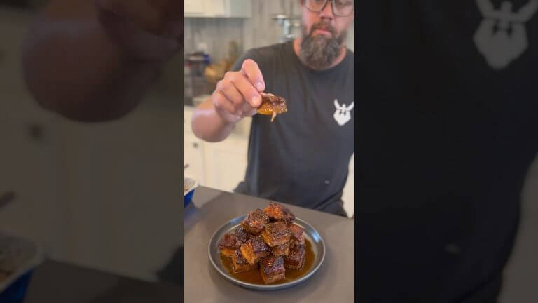 Spicy Tapatio Pork Belly Burnt Ends #traeger #traegergrills #bbq #smoke #smoker #spicy #tapatio