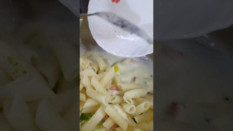 Homemade White Sauce Cheese Pasta with vegetables in 10 Minutes / White sauce PASTA with cheese 😋