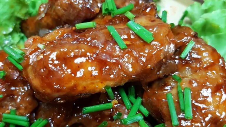 fast cooking pork ribs with sauce #cooking #food #recipe #shortvideo