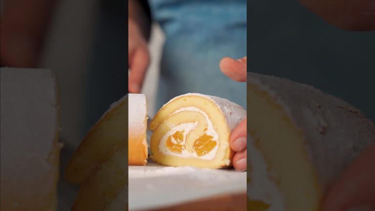 Bu RULO PASTA Çok Özel 😋🍊🍰 #yemekcom #mandalina #rulopasta