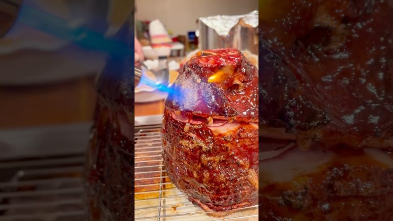 Dripping smoked cinnamon-sugar glazed ham!!! The perfect main dish for Thanksgiving night