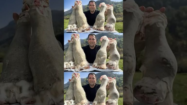 20 years old recipe of Beef Hooves#wildchefs #hooves #beef #beefrecipes #wildernesscooking #shorts