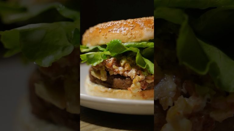 牛肉培根蛋貝果 | 純素Vegan Beef,Bacon and Egg Bagel