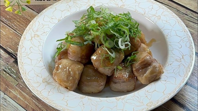 美味しすぎてゴメン🙇‍♀️【厚あげの豚バラ巻き‼️みそポン酢のキューブ焼き】 #厚あげレシピ #豚バラスライス #shorts #ポン酢レシピ