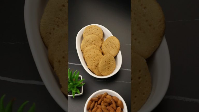 🍪 Healthy Almond Cookie Recipe😋 #youtubeshorts #foodie  #youtube #recipe #dessert #cookies #diy