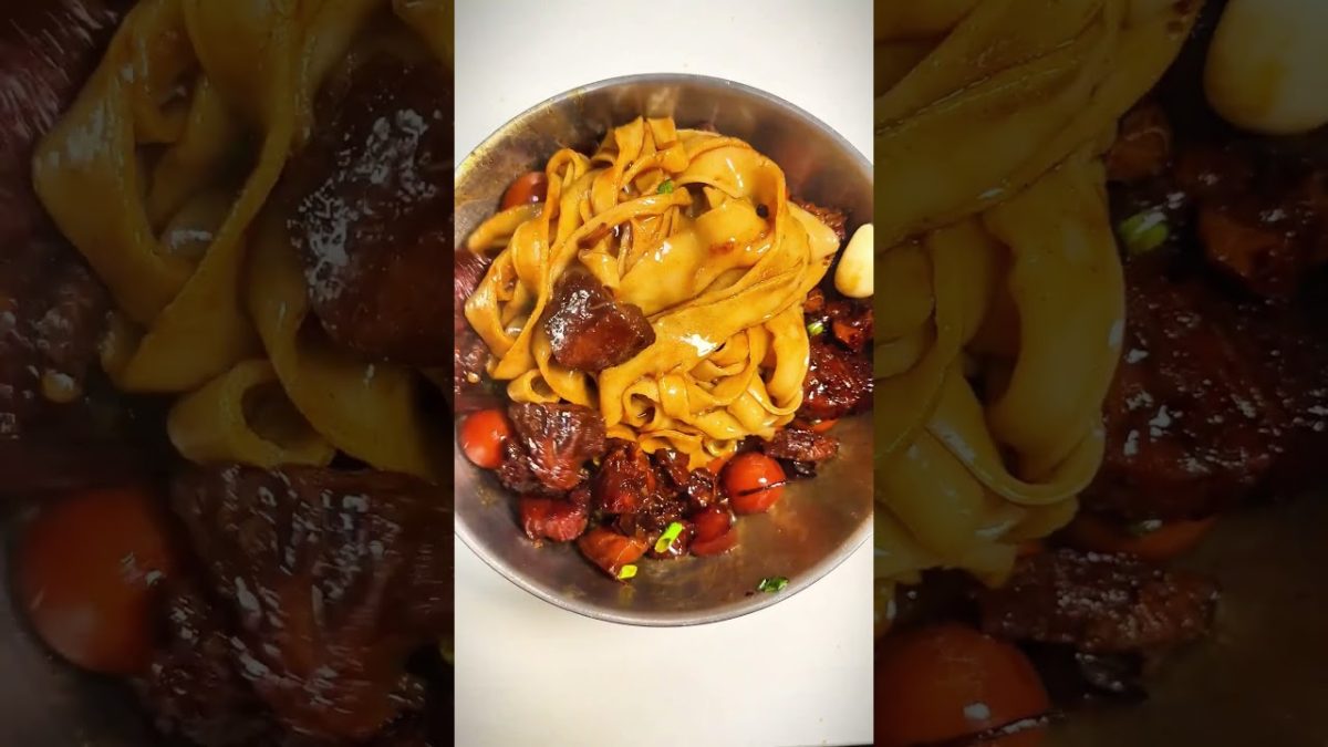 quail egg braised pork noodles 鵪鶉蛋紅燒肉拌面 #noodles #braisedpork