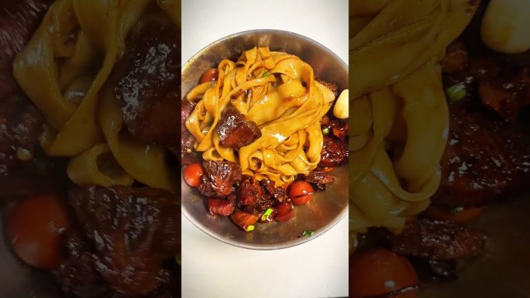 quail egg braised pork noodles  鵪鶉蛋紅燒肉拌面 #noodles #braisedpork