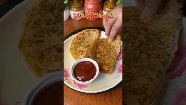 Bread Chilla Recipe | 5-Minute Breakfast | Bread Ka Chilla #breakfast #chilla #shorts #viral