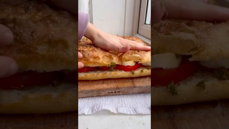 focaccia sandwiches recipe! #shorts