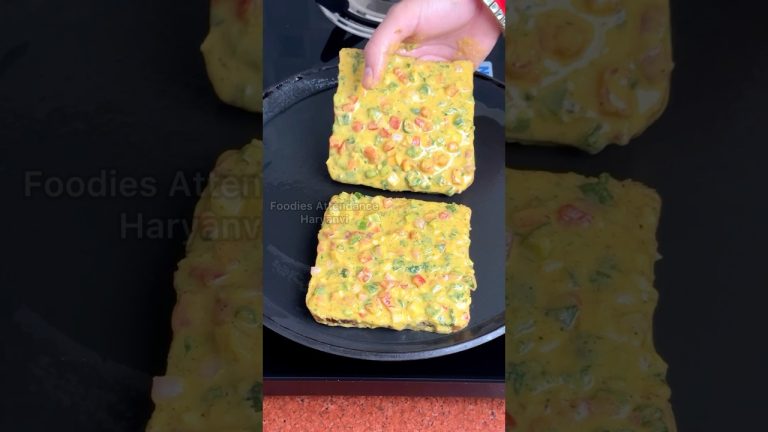 5 मिनट में बनाए कम तेल में स्वादिष्ट ब्रेड टोस्ट Beasn Bread Toast #shorts #trending #youtubeshorts