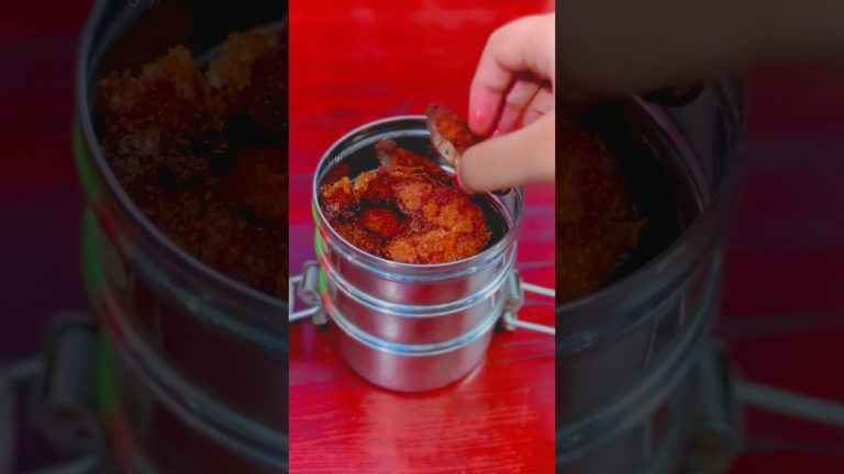 Today’s lunch box recipe: Chapathi with chicken gravy & meen fry #shortsfeed #lunchideas #fishfry