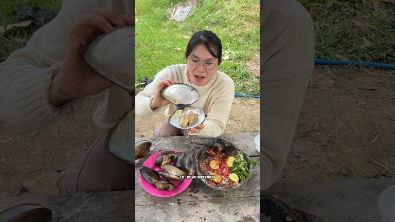 masak kerang jumbo hasil buruan kita di kolam ikan terbengkalai #kerangairtawar #siput #kijing