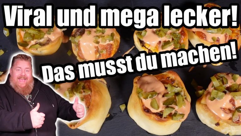 Burger Pizza Rolls – Das musst du probieren!  Genial – Lecker – Einfach! 🍕🍔