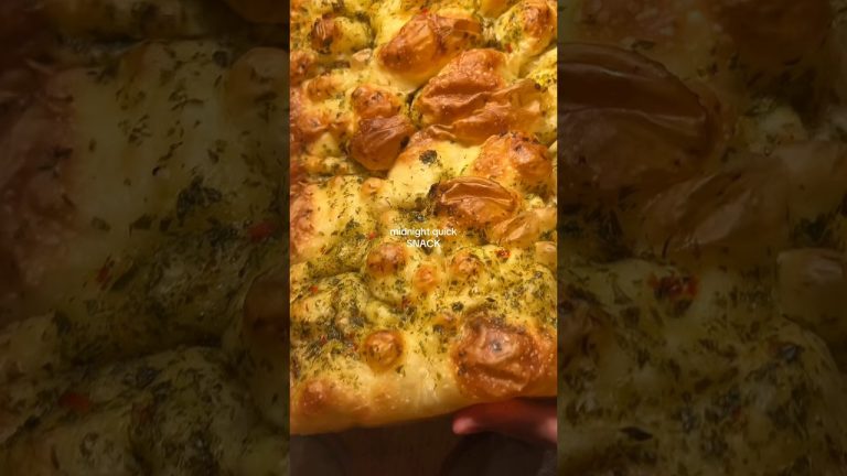Homemade Focaccia with Chimichurri | Soft, Golden, & Delicious Bread Recipe 🌿🍞