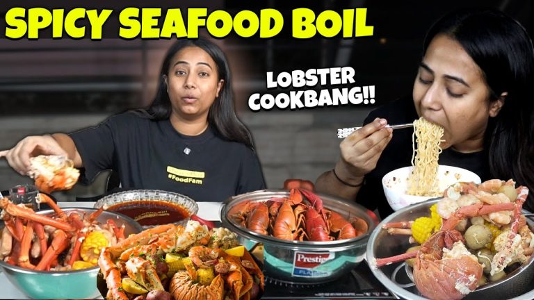 𝐒𝐄𝐀𝐅𝐎𝐎𝐃 𝐁𝐎𝐈𝐋 𝐂𝐎𝐎𝐊𝐁𝐀𝐍𝐆 First Time | Giant Lobster, Sausages, Prawn, Caribbean Style