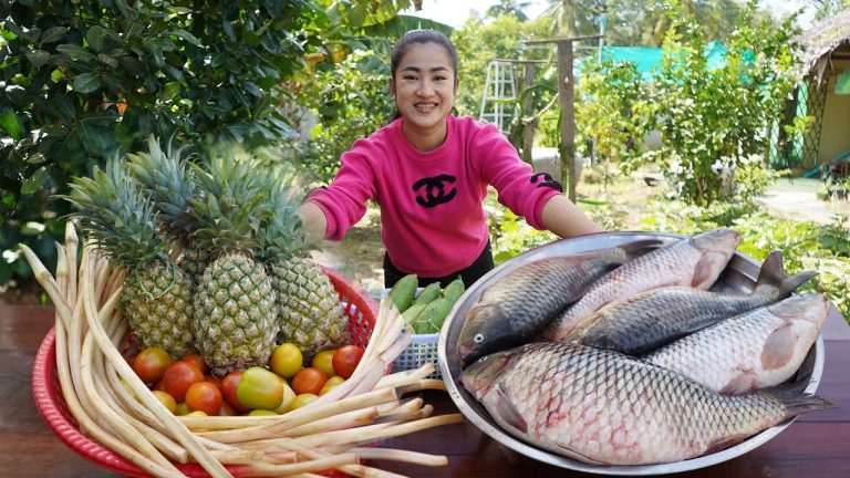 Yummy Big river fish cooking – Big fishes recipes – Cooking with Sreypov