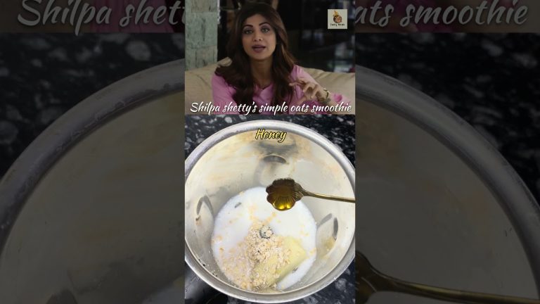 Shilpa shetty’s simple oats smoothie🥤✅ #shorts #viral #trending #shortsfeed #ytshorts #shilpashetty