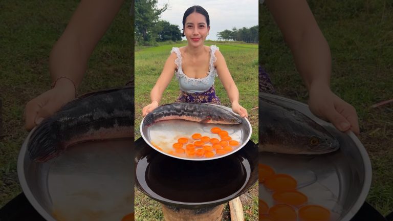 Crispy egg with fish cook recipe #shortvideo #shorts #recipe #food #cooking