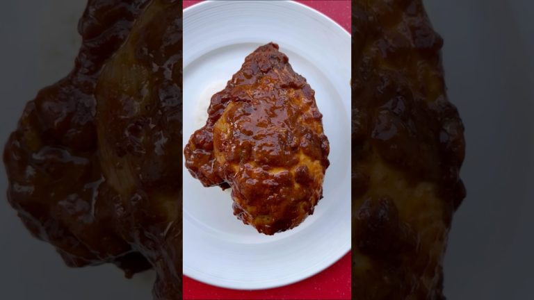 LGBBQ Chicken Breast: Recipe in Description #shorts #youtubeshorts #chickenbreast #barbequechicken