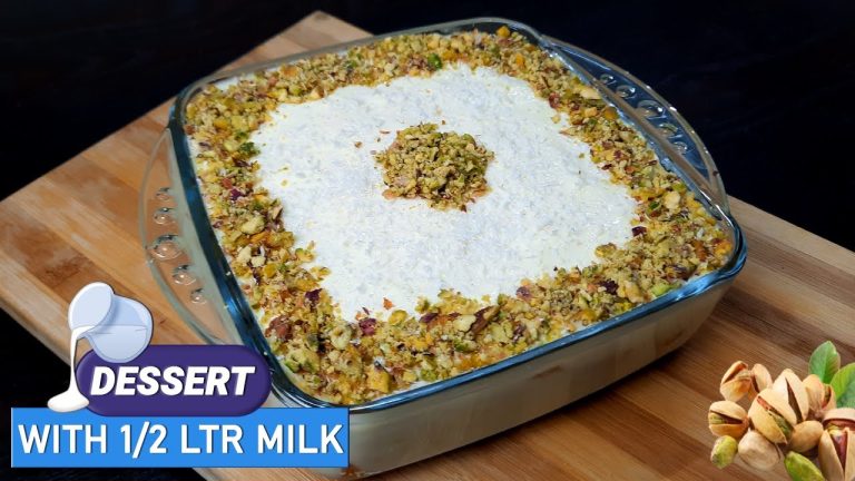Dessert with 1/2 Liter Milk  | Easy Dessert Recipe | No bake DESSERT recipe