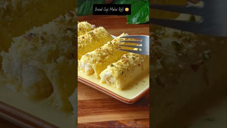 Bread Suji Malai Roll Recipe 😋🤤😍 Save it to try later ❤️
