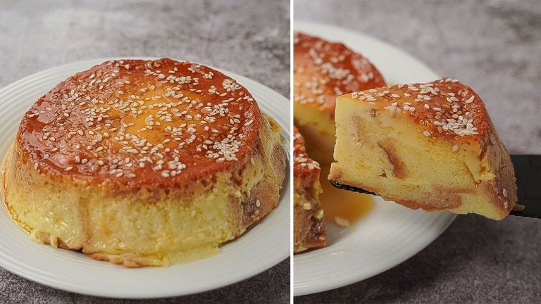 Sesame Bread Pudding Recipe | Caramel Sesame Pudding Recipe | Yummy