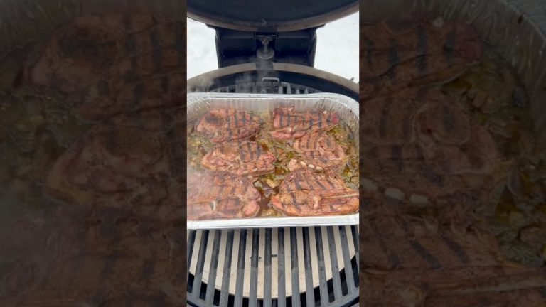 Spicy Lamb Shoulder on Charcoal Grill