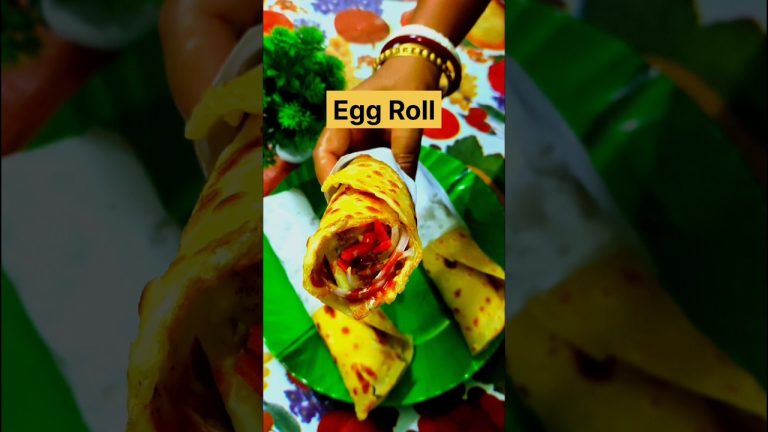 Egg Roll Recipe 🌯 Best Street Food Egg Roll 🔥 #shorts #eggroll #recipe