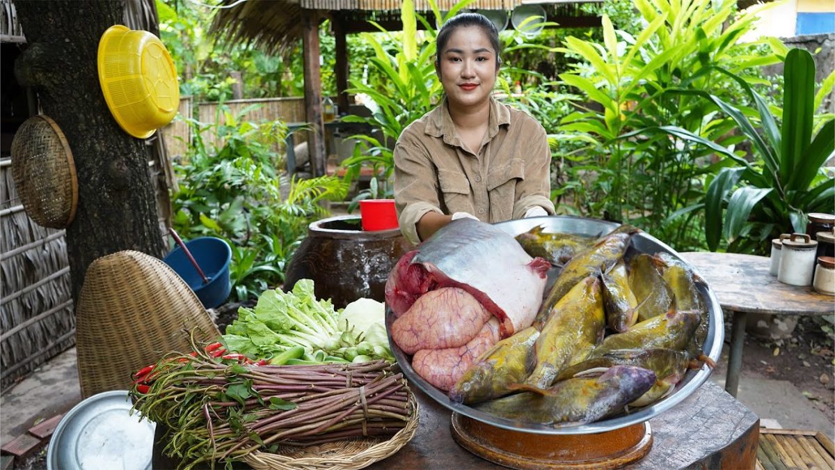 Market show and cooking: Have you ever cooked these fish before? – Yummy river fish cooking