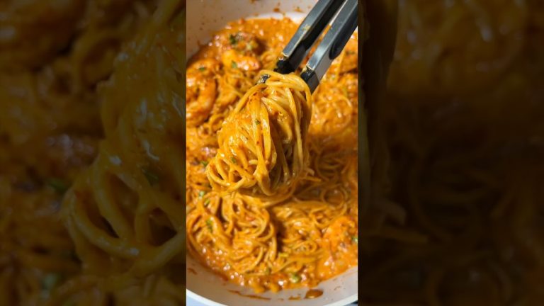 day 12/20 – shrimp rose pasta in 20 mins 🤌