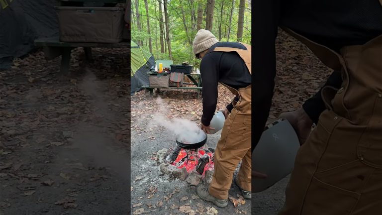 Iberico Pork Rib Congee to warm us up for a morning in the woods