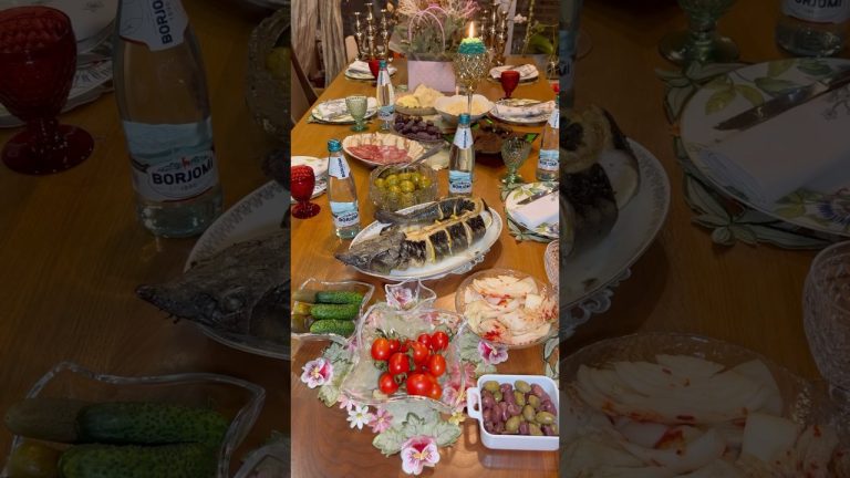 Новогодний осетр и наши семейные традиции вместе с минеральной водой Borjomi❤️