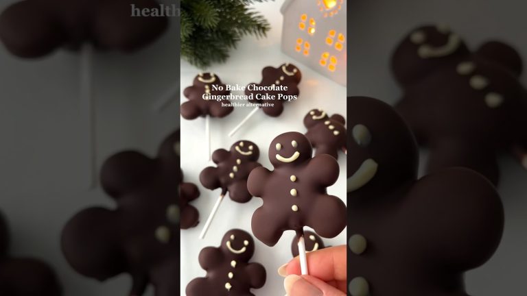 Chocolate Gingerbread Cake Pops🤩🎄 #glutenfree #healthydessert #christmasrecipe