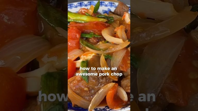 Easy Homestyle Chinese Tomato Pork Chops #cantonesefood #porkchoprecipes  #chinesehomecooking