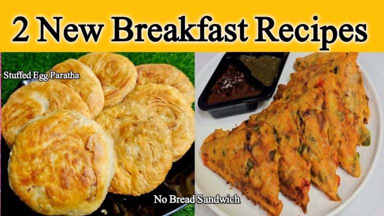 2 Quick & Easy Breakfast Recipes |Egg Paratha & No Bread Chicken Sandwich| Healthy Breakfast ldeas