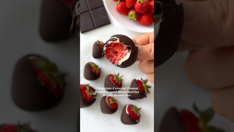 Healthy Dessert Idea😍🍓🍫 #easyrecipes #healthydessert #healthyrecipes