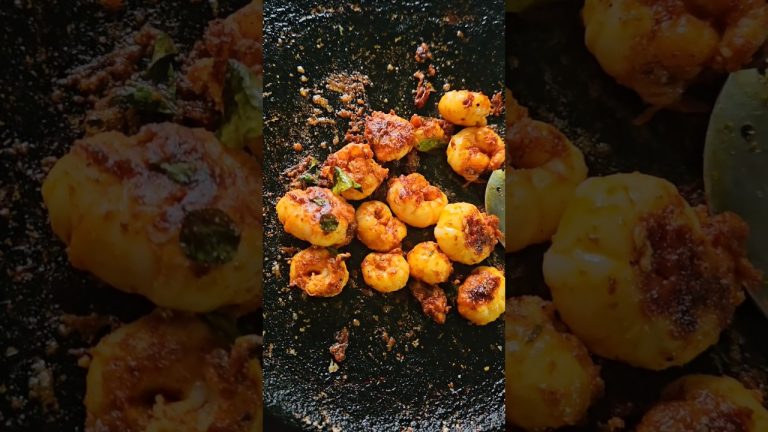 இவ்வளவு பெரிய இறால் fry 😋 prawn lovers 🖐 #food