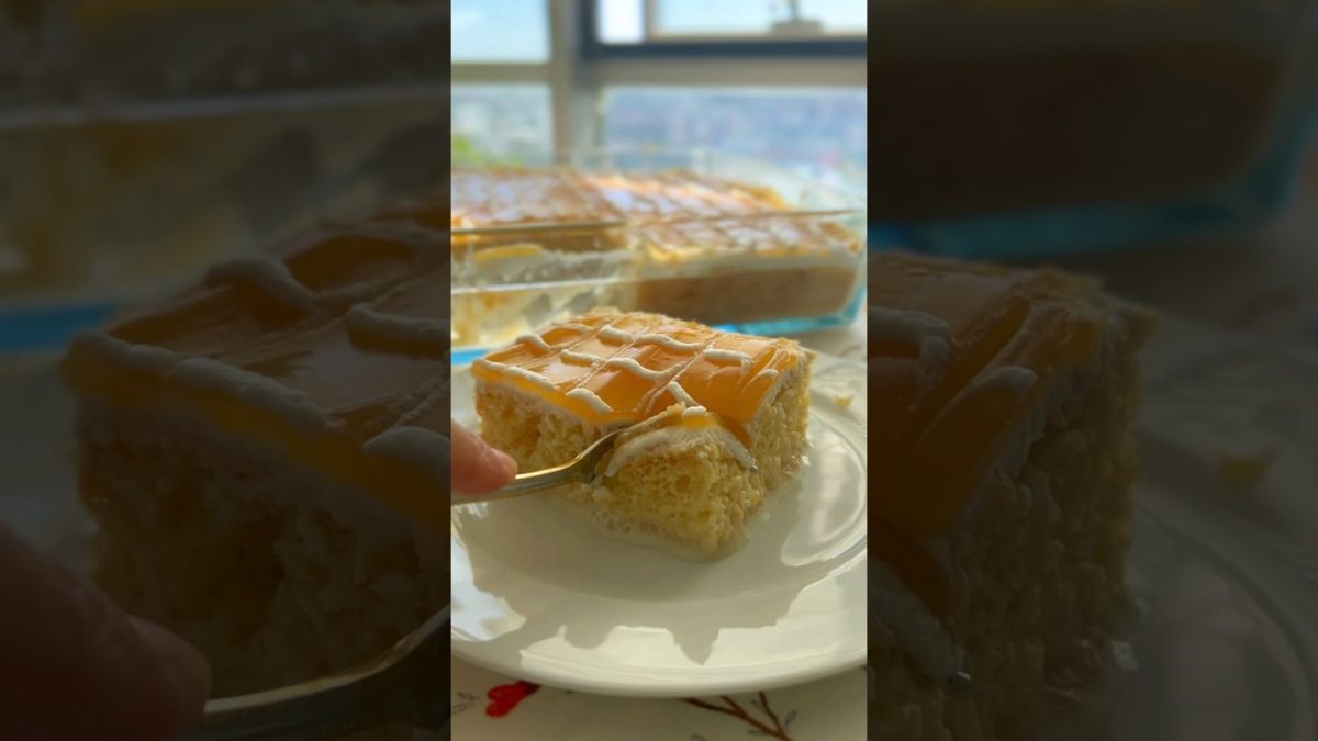 TURKISH SPONGE MILK CAKE WITH CARAMEL #dessert #turkishfood