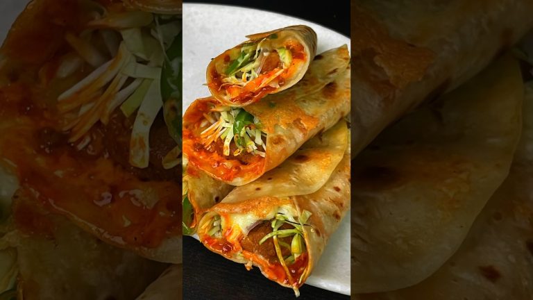 Super Easy Veg Roll | Veg Frankie Recipe #shorts #vegfrankie #vegfrankieroll #vegroll