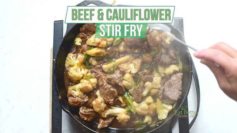 Beef & Cauliflower Stir Fry Recipe (Low Carb, 30 minutes)