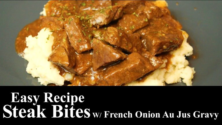 Steak Bites With French Onion Au Jus Gravy | Easy Recipe | Beef | The Southern Mountain Kitchen