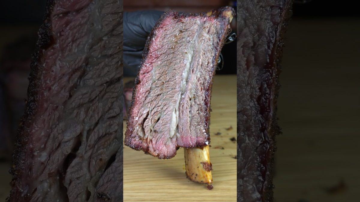Smoked Beef Rib #shorts #bbq
