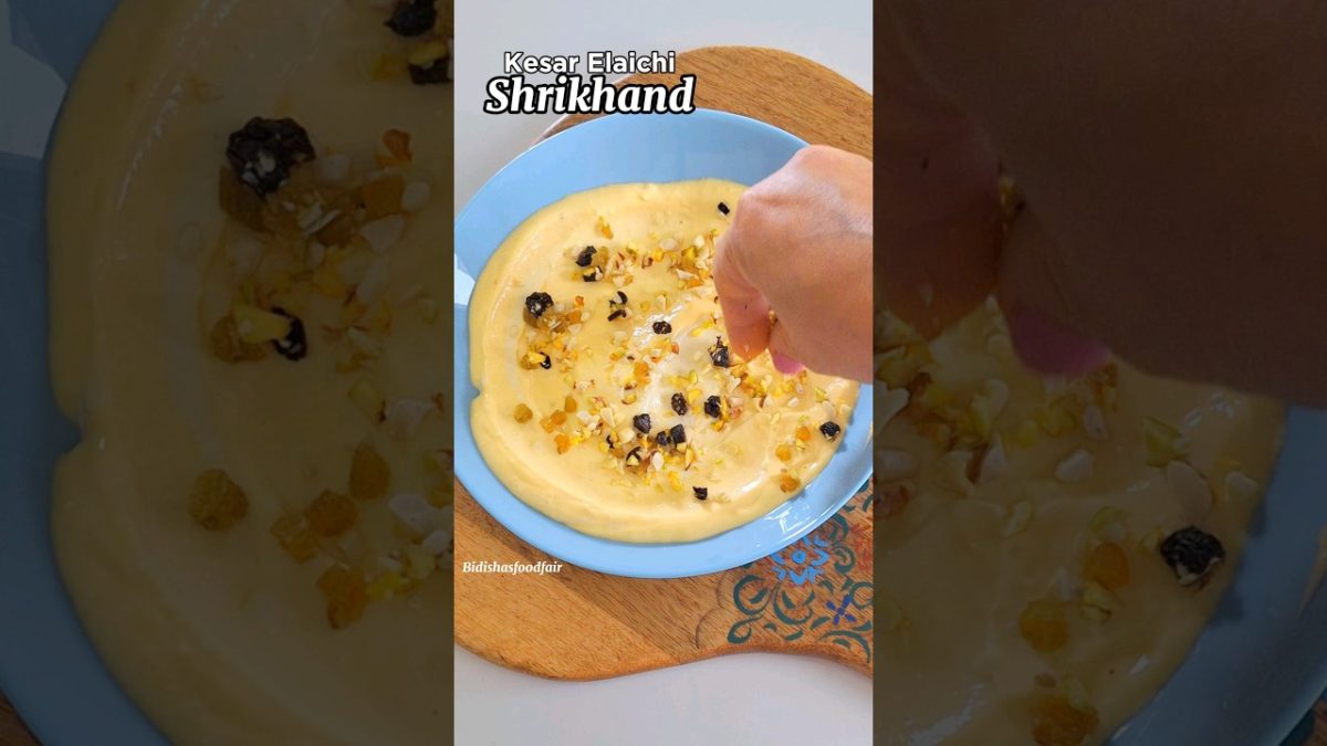 ❤️*Easiest Dessert* Anyone can make! | Kesar elaichi Shrikhand | Hung Curd recipe #shorts