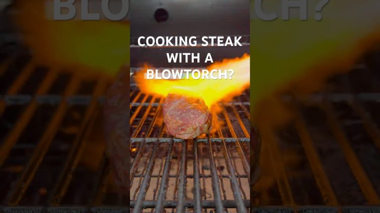 Cooking Steak With A BLOWTORCH! #cooking #grilling #blowtorch #steak #ribeye #yummy #crittersimpfood