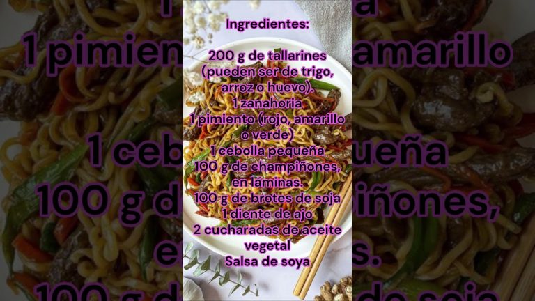 Tallarines salteados. The Best Stir Fried Noodles Recipe
