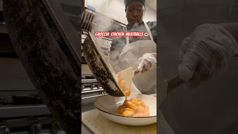 Gnocchi with Chicken Meatballs. I ❤️ IT #food #youtubeshorts #cooking #pastarecipe #foodshorts